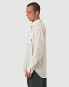 MENS HEMP MINIMAL THRILLS OVERSIZED LONG SLEEVE SHIRT
