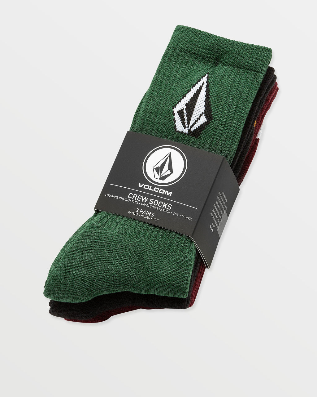 Mens Full Stone 3 Pack Mix Crew Socks