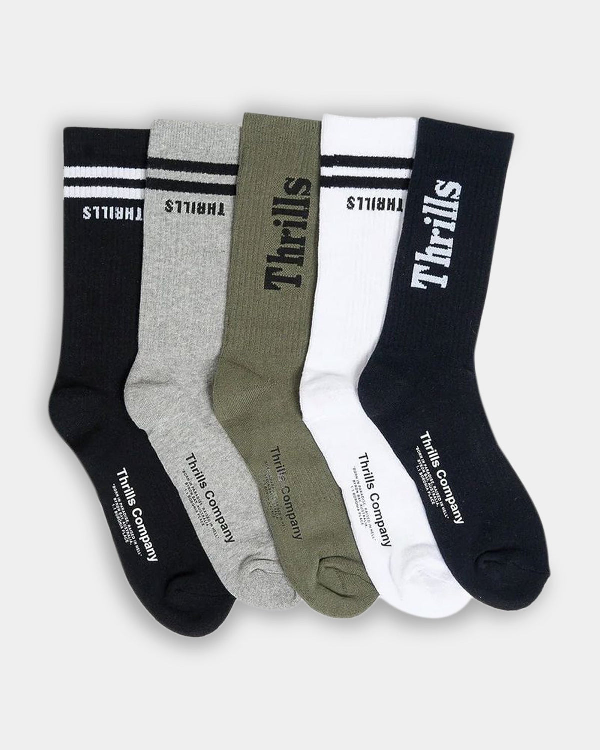 MENS MINIMAL THRILLS 5 PACK SOCKS