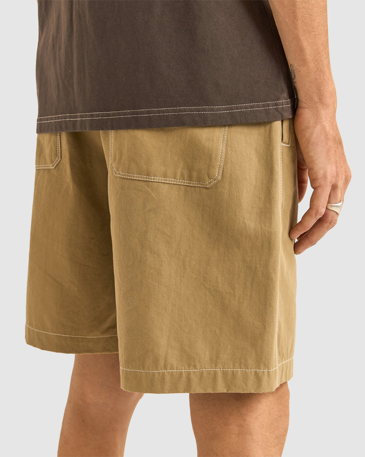 Mens Contrast Stitch Walk Shorts