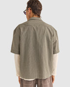 MENS RELAXED CHECK SHORT SLEEVE SHIRT