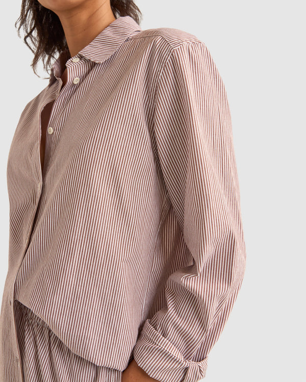 WOMENS ZEPHYR STRIPE BEACH SHIRT