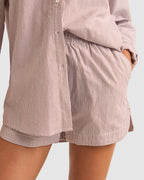 Womens Zephyr Stripe Beach Elastic Waist Shorts