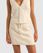 WOMENS LENNY DRAWCORD MINI SKIRT