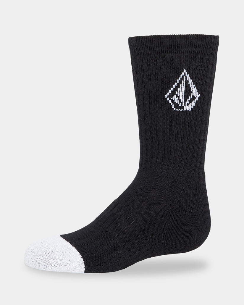 Boys 8-16 Full Stone 3 Pack Crew Socks