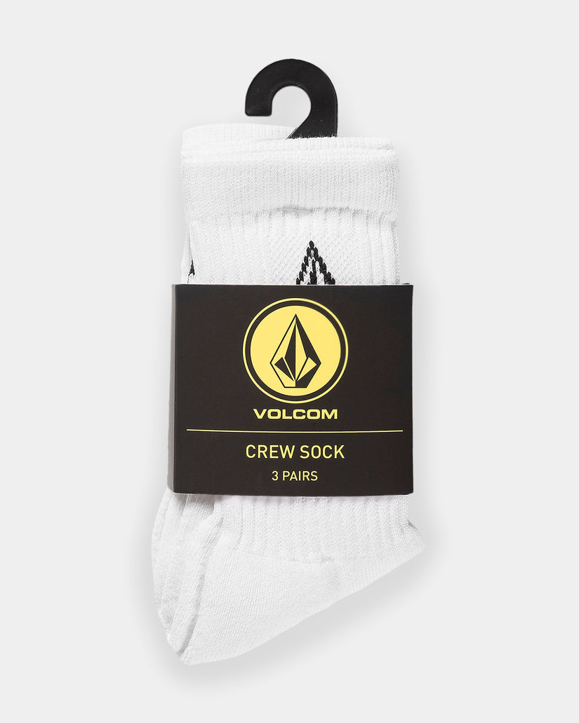 Boys 8-16 Full Stone 3 Pack Crew Socks