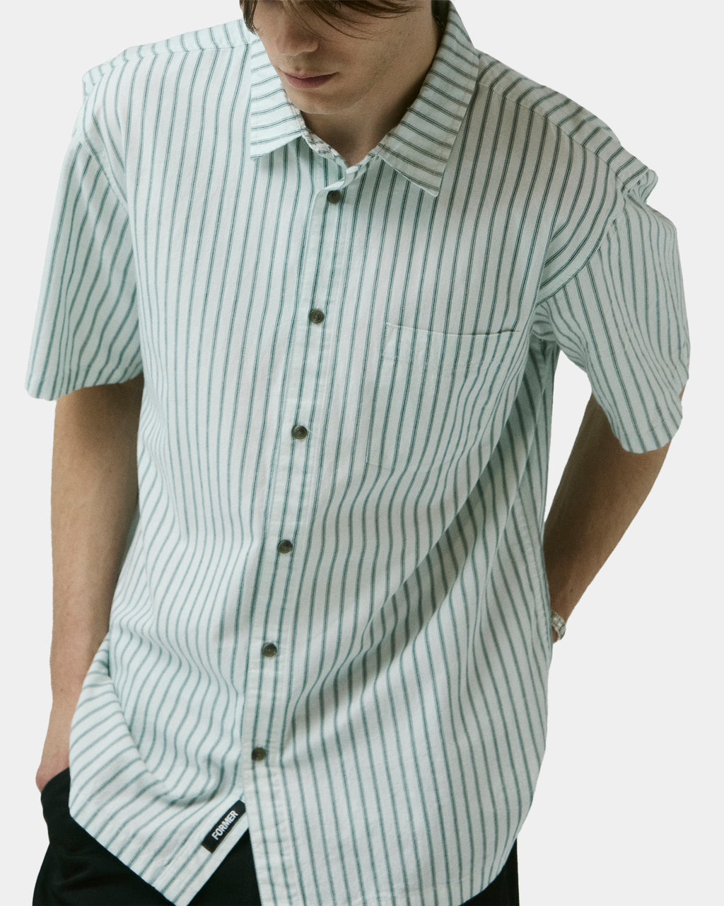 Mens Reynolds Stripe Short Sleeve Shirt