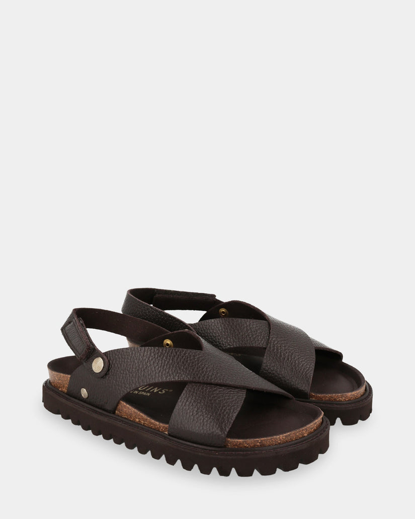 Fibonacci Leather Criss-Cross Sandals