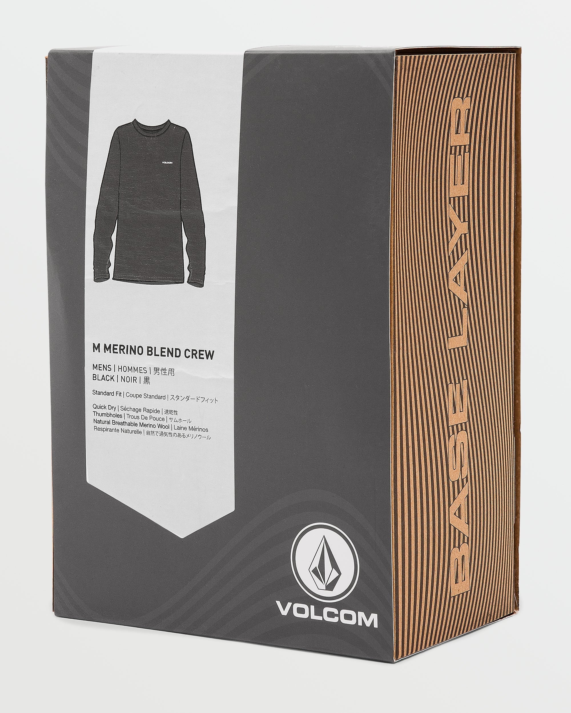 Mens Merino Blend Crew Base Layer T-Shirt