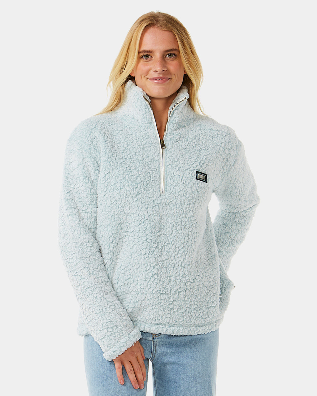 Womens Dark N Stormy 1/4 Zip Fleece Jumper