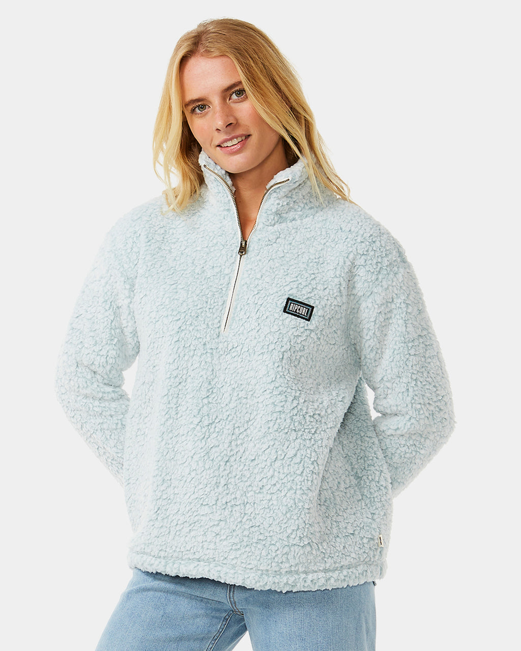 Womens Dark N Stormy 1/4 Zip Fleece Jumper