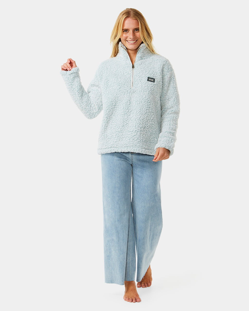 Womens Dark N Stormy 1/4 Zip Fleece Jumper