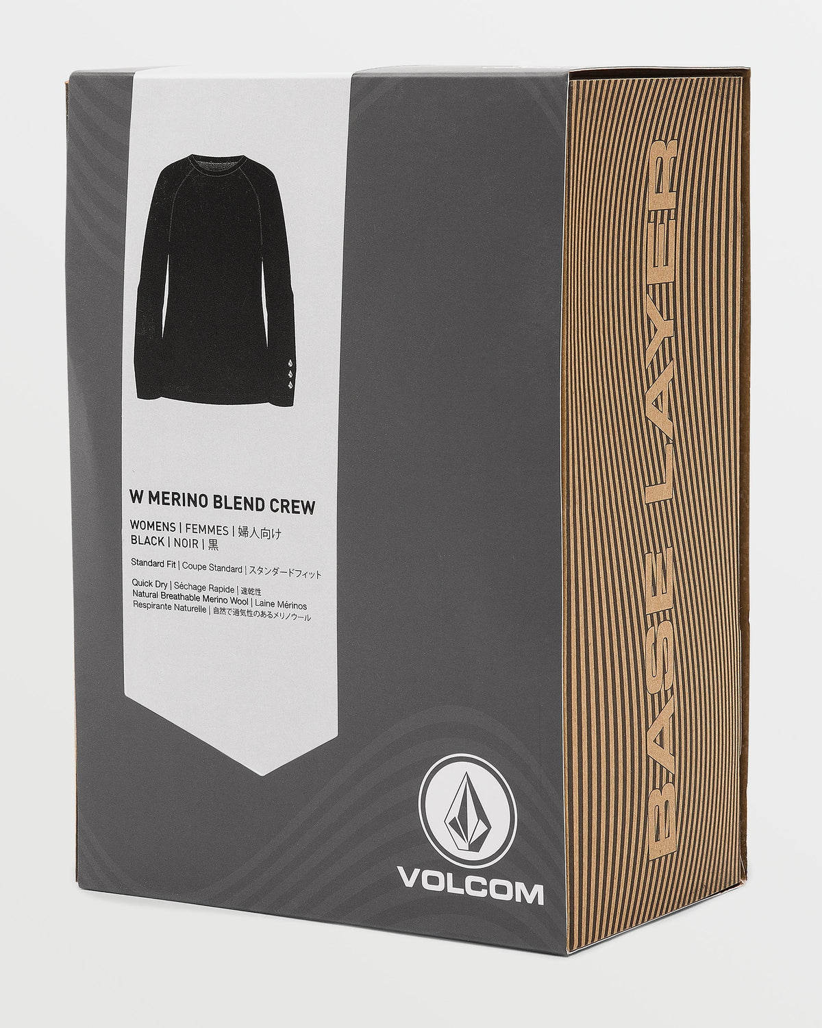 Womens Merino Blend Crew Long Sleeve T-Shirt