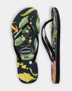 Womens Slim Bush Flower Thongs