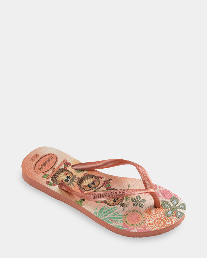 Girls 3-7 Slim Princess Moana Thongs