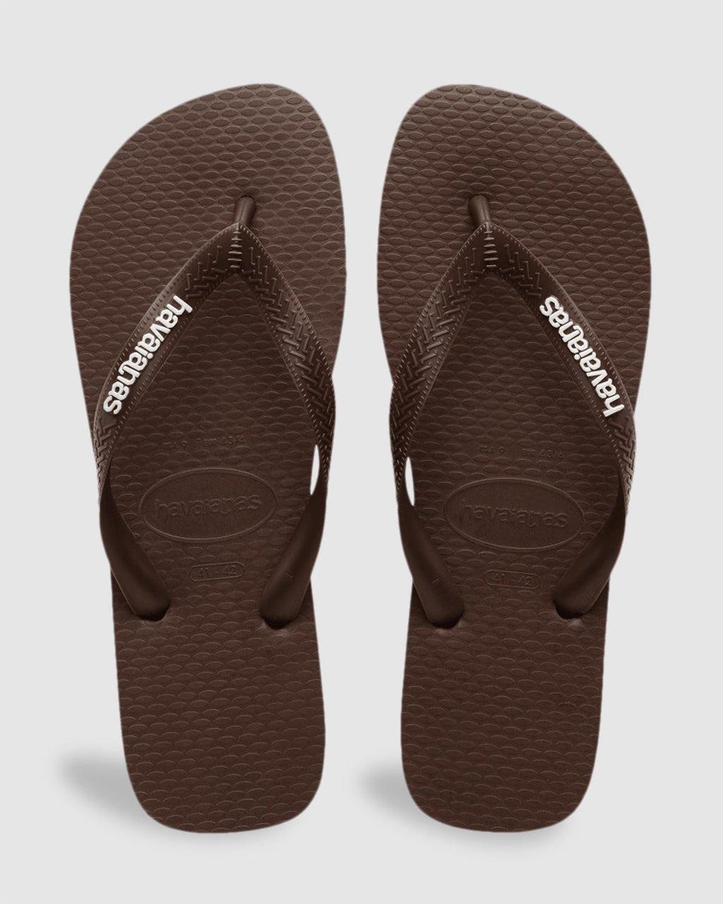 Mens Rubber Logo Thongs