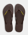 Womens Slim Rubber Logo Thongs