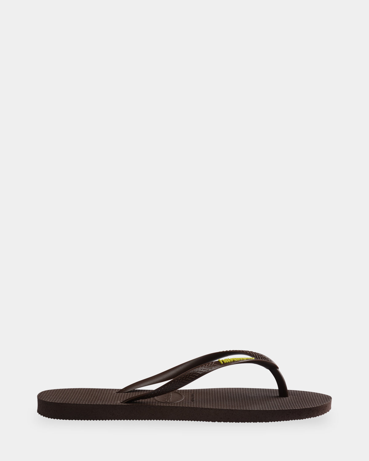 Womens Slim Rubber Logo Thongs
