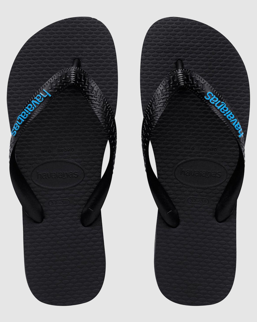 Mens Rubber Logo Thongs