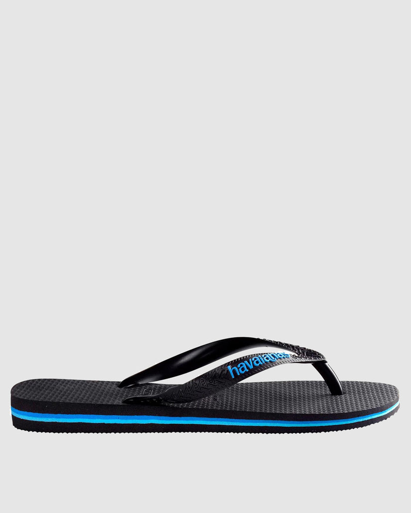 Mens Rubber Logo Thongs