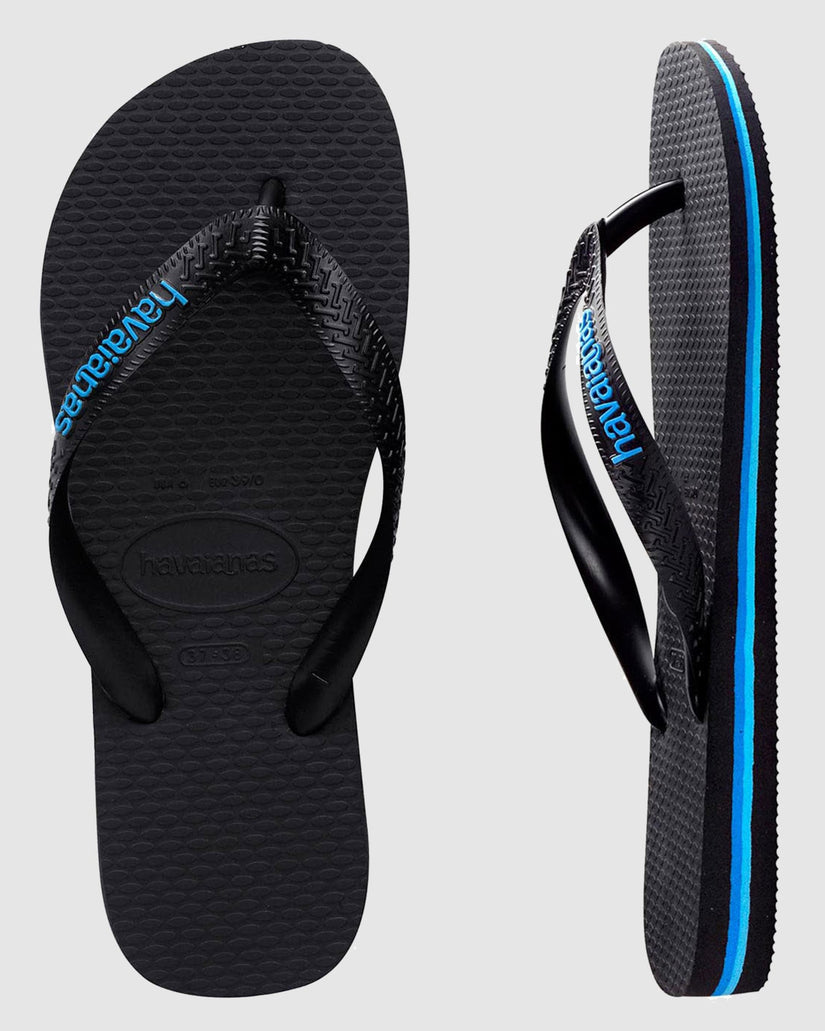 Mens Rubber Logo Thongs