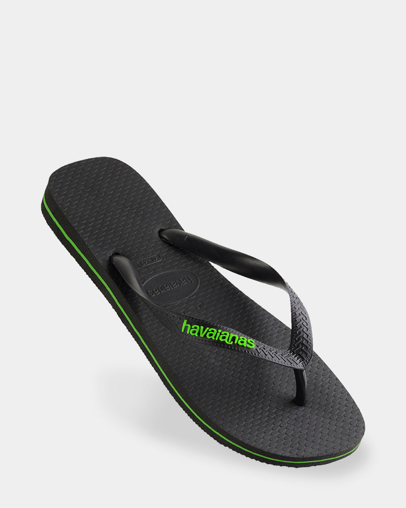 Mens Rubber Logo Thongs