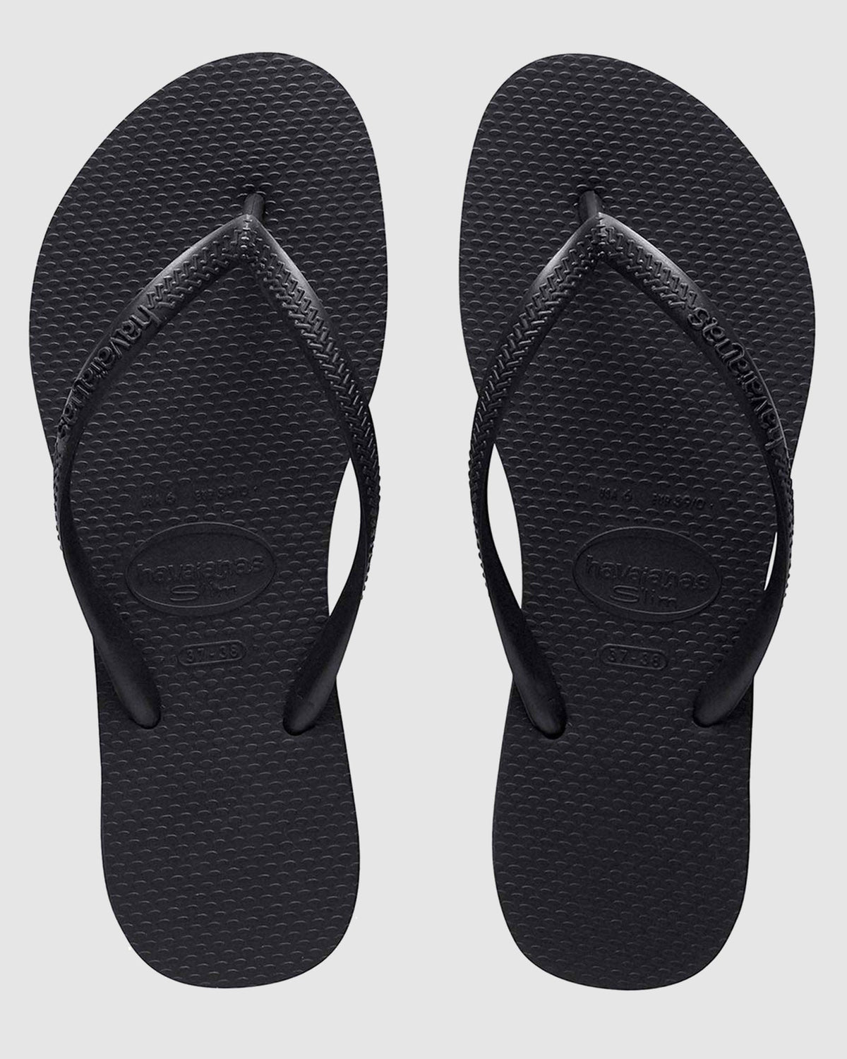 Womens Slim Black Thongs