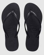 Womens Slim Black Thongs