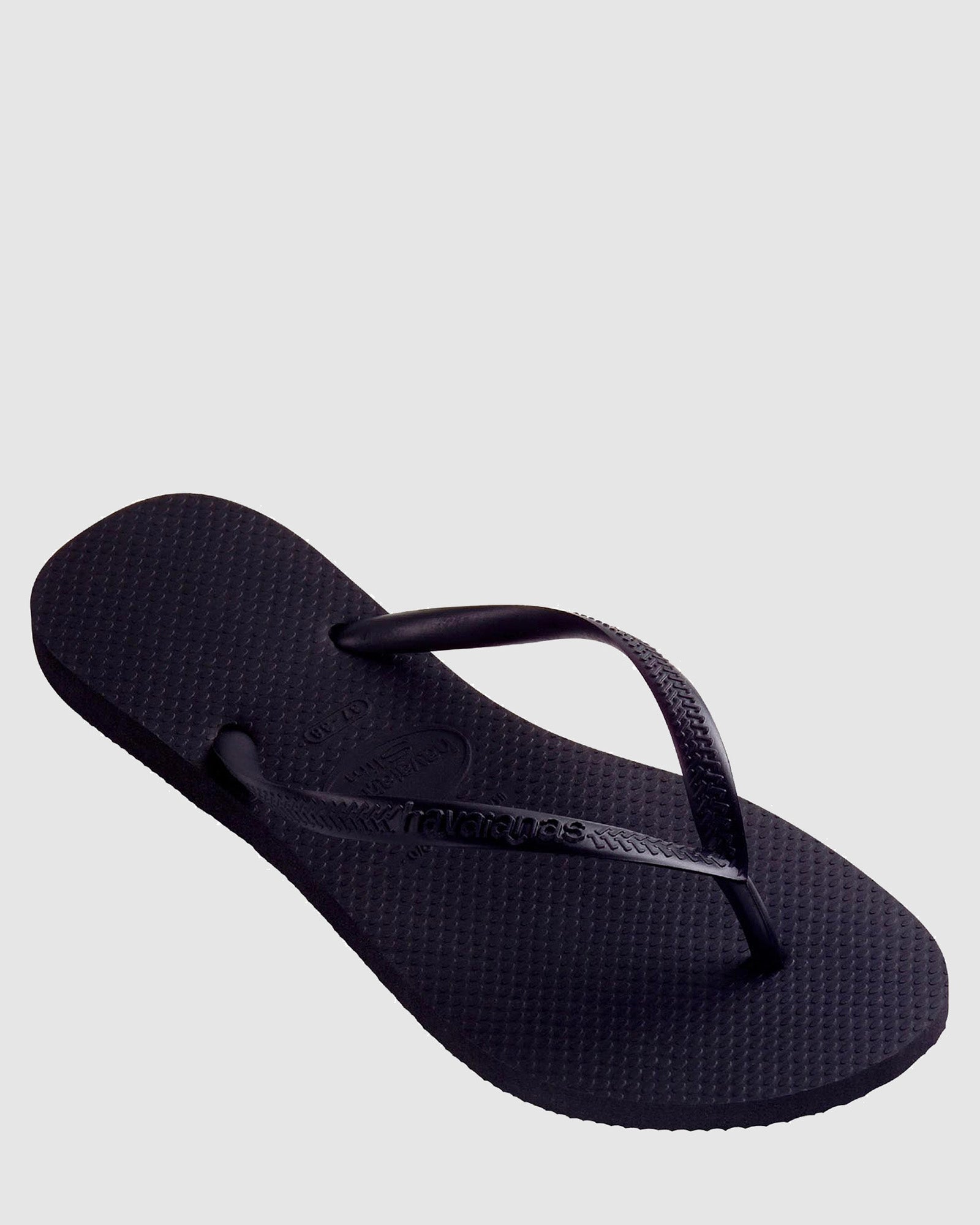 Womens Slim Black Thongs
