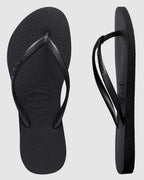Womens Slim Black Thongs