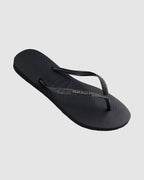 SLIM METAL LOGO GLITTER THONGS