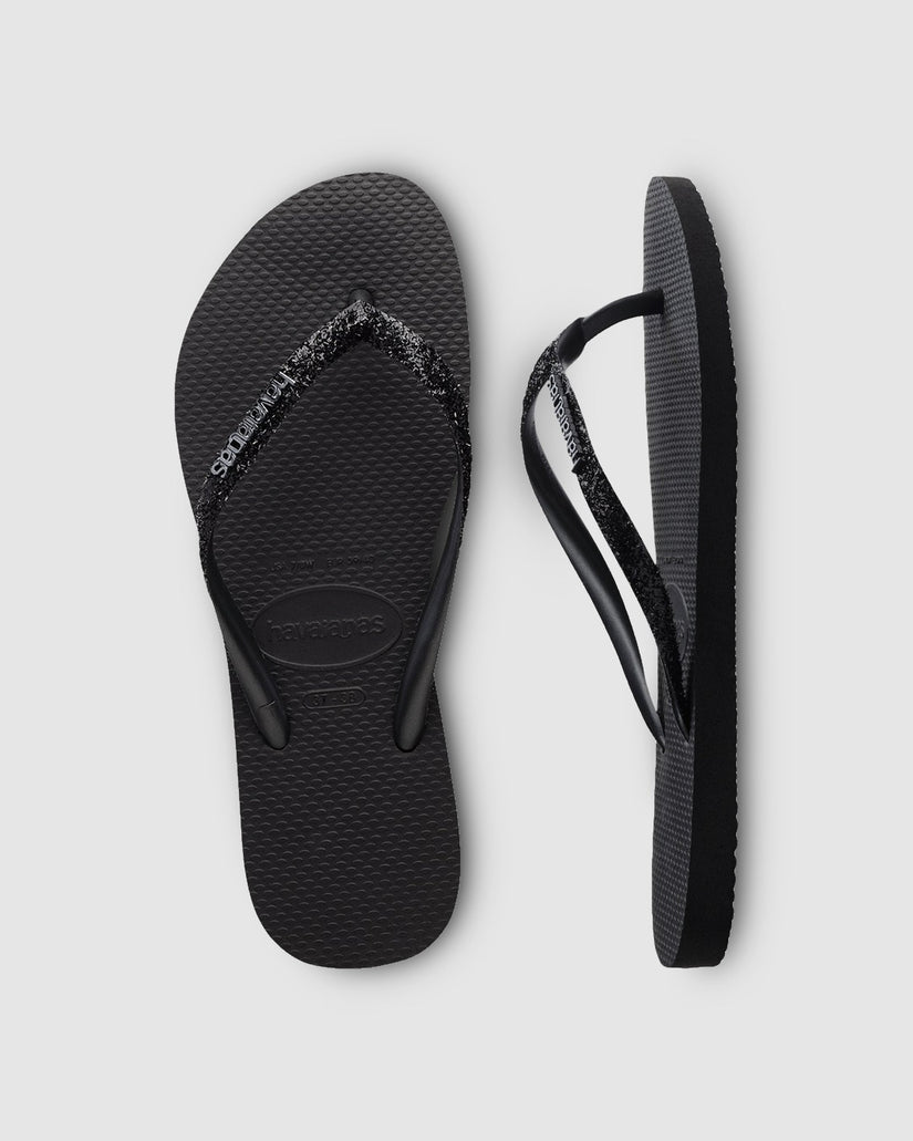 Womens Slim Metal Logo Thongs