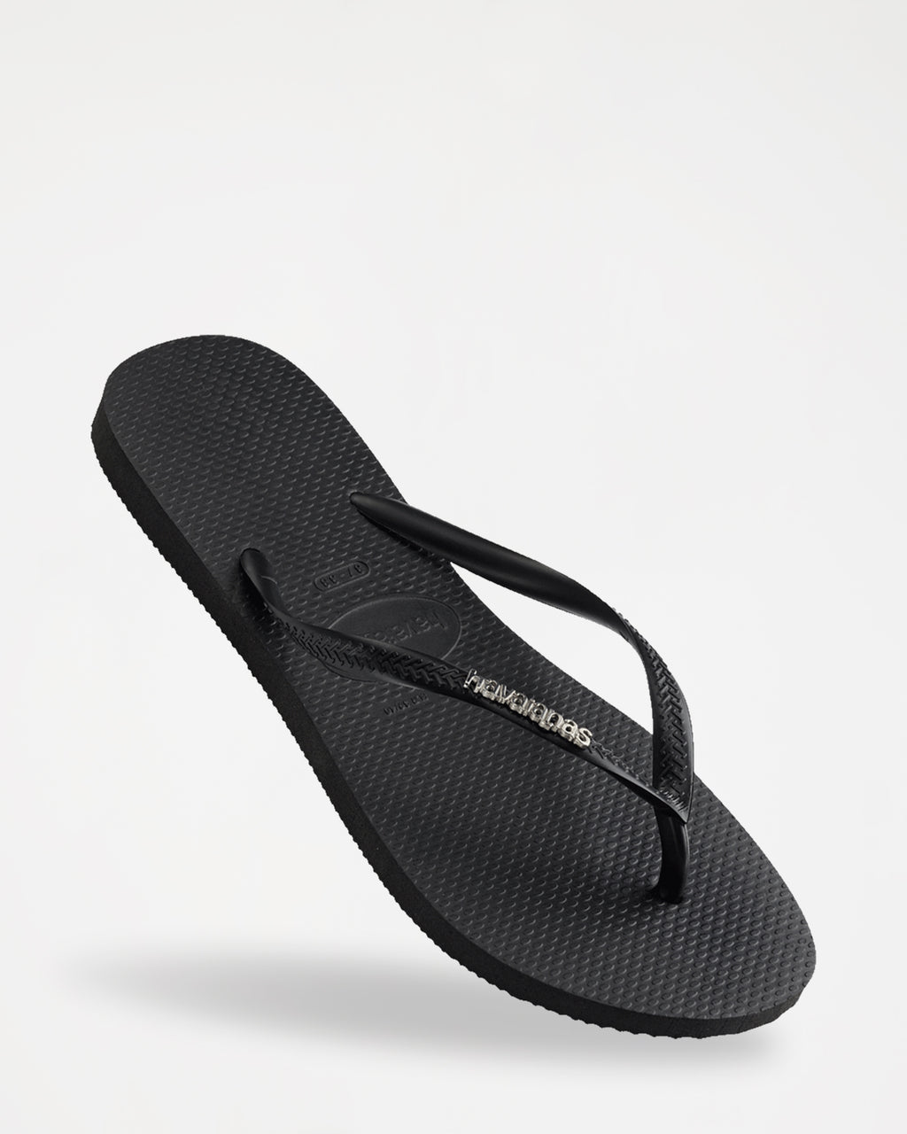 Womens Slim Metal Logo Thongs