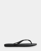 Womens Slim Metal Logo Thongs