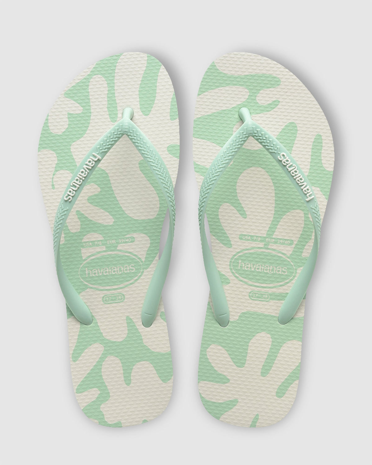 Womens Slim Coral Green Thongs