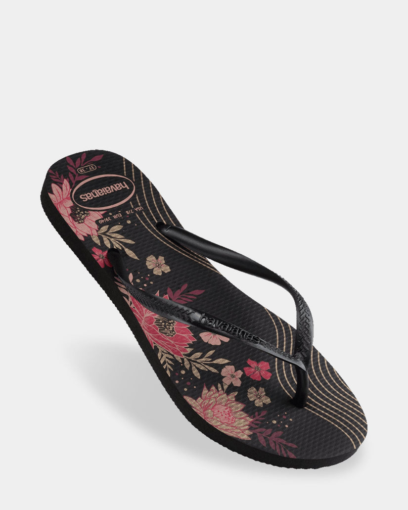 Womens Slim Organic Black Thongs