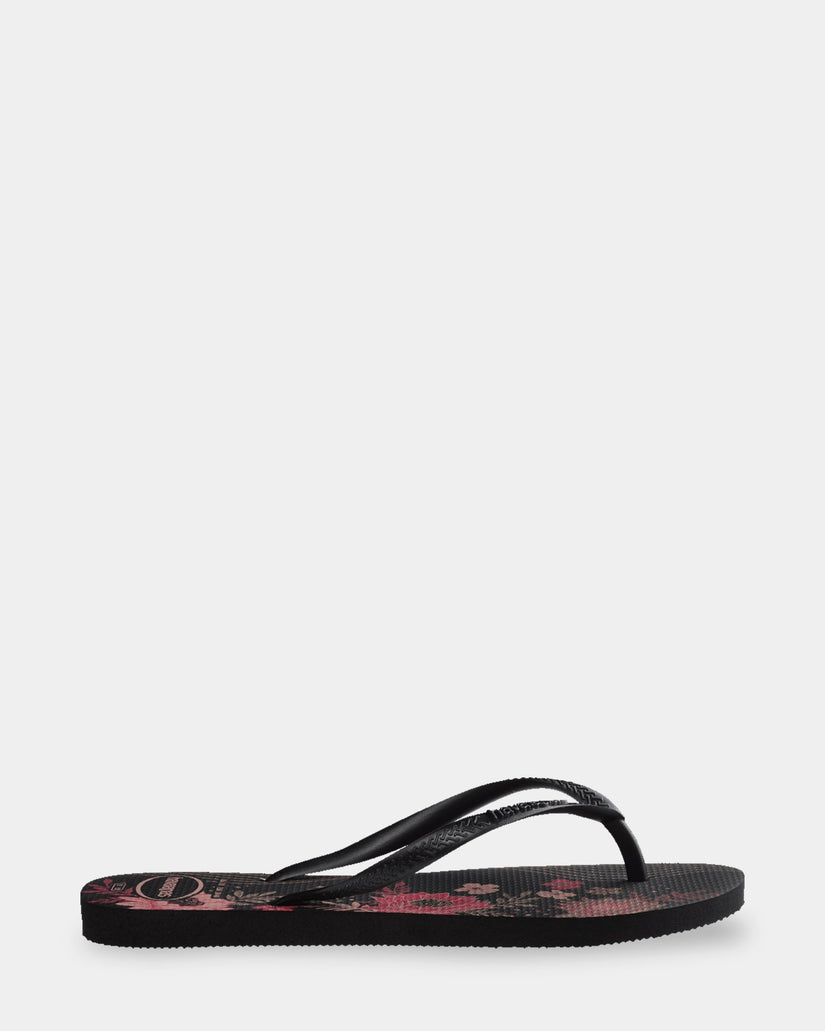 Womens Slim Organic Black Thongs