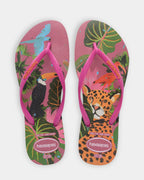 Womens Slim Summer Bliss Rose Thongs