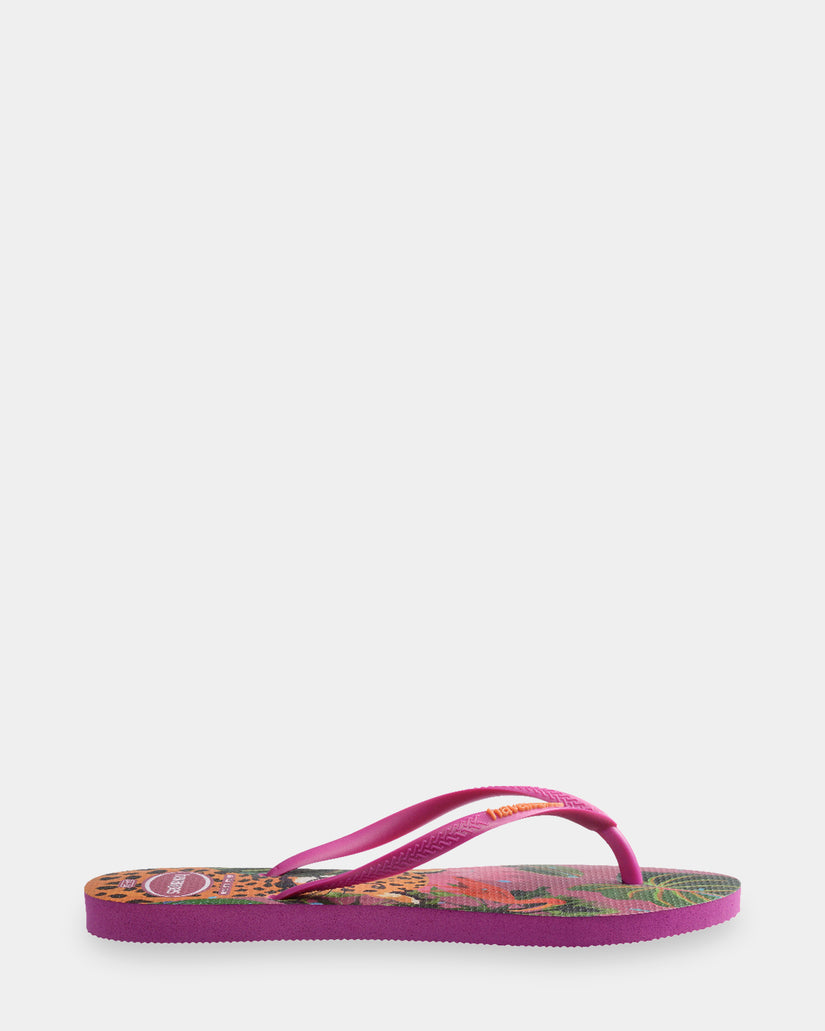 Womens Slim Summer Bliss Rose Thongs