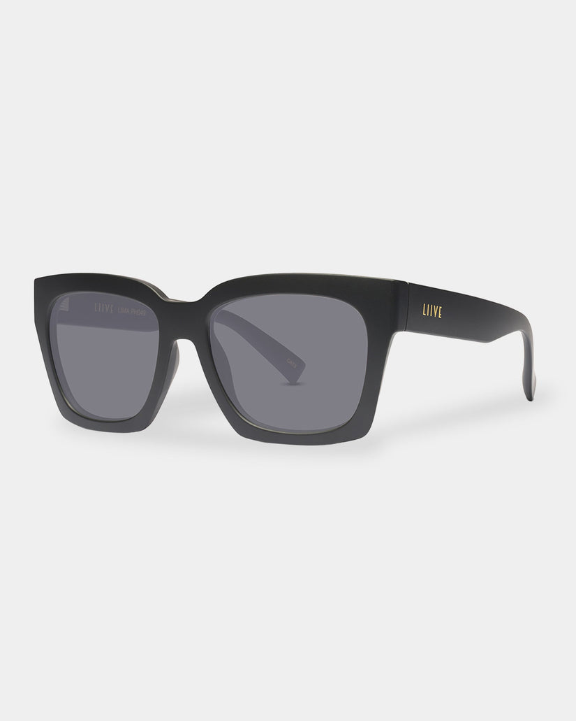 Lima Matt Black Square Sunglasses