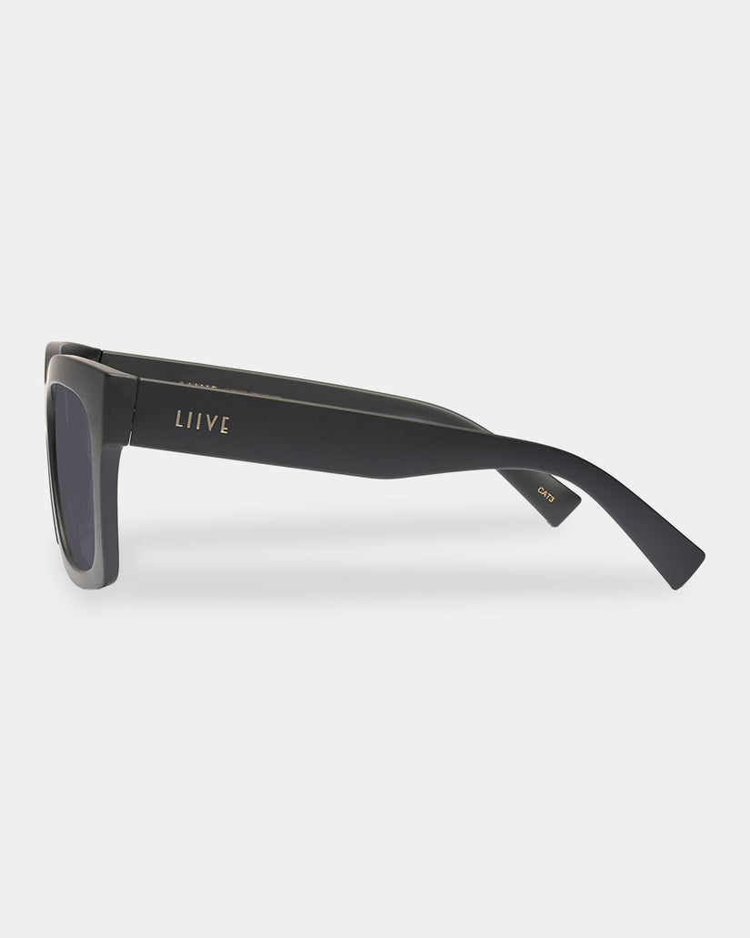 Lima Matt Black Square Sunglasses