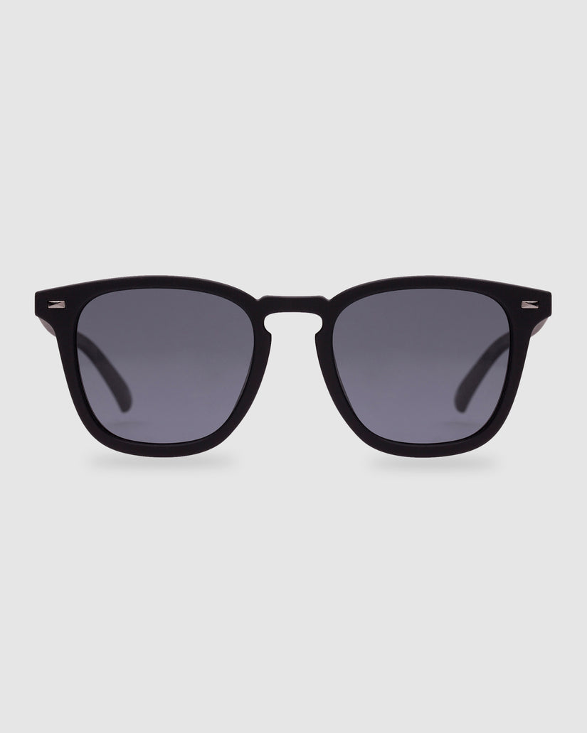 No Biggie Black Rubber Polarised Sunglasses