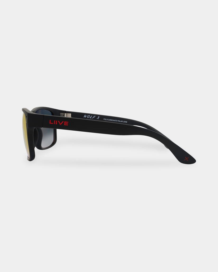 Wolf Matt Xtal Black Polarised Sunglasses