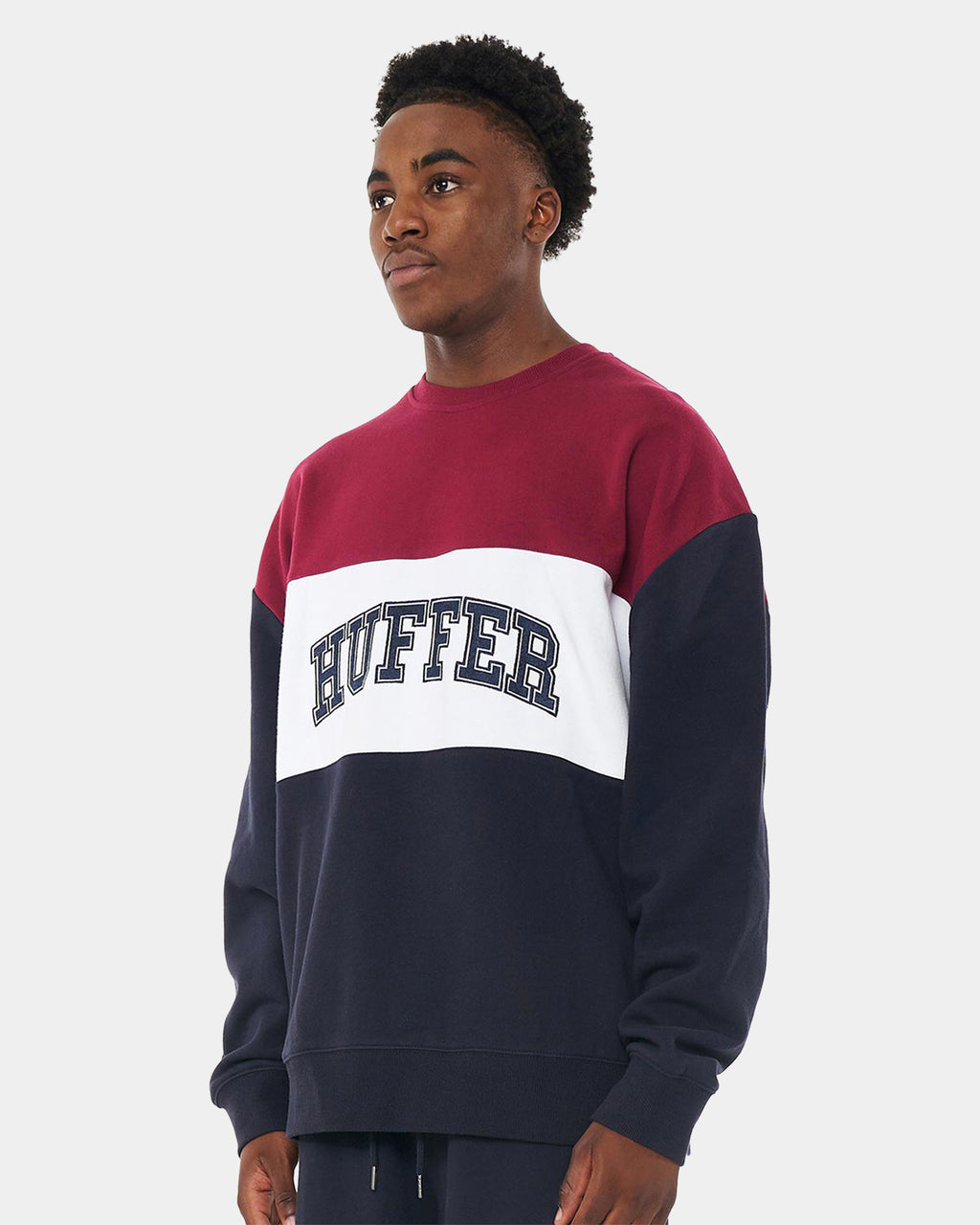 MENS PANEL BLOCK CREW NECK