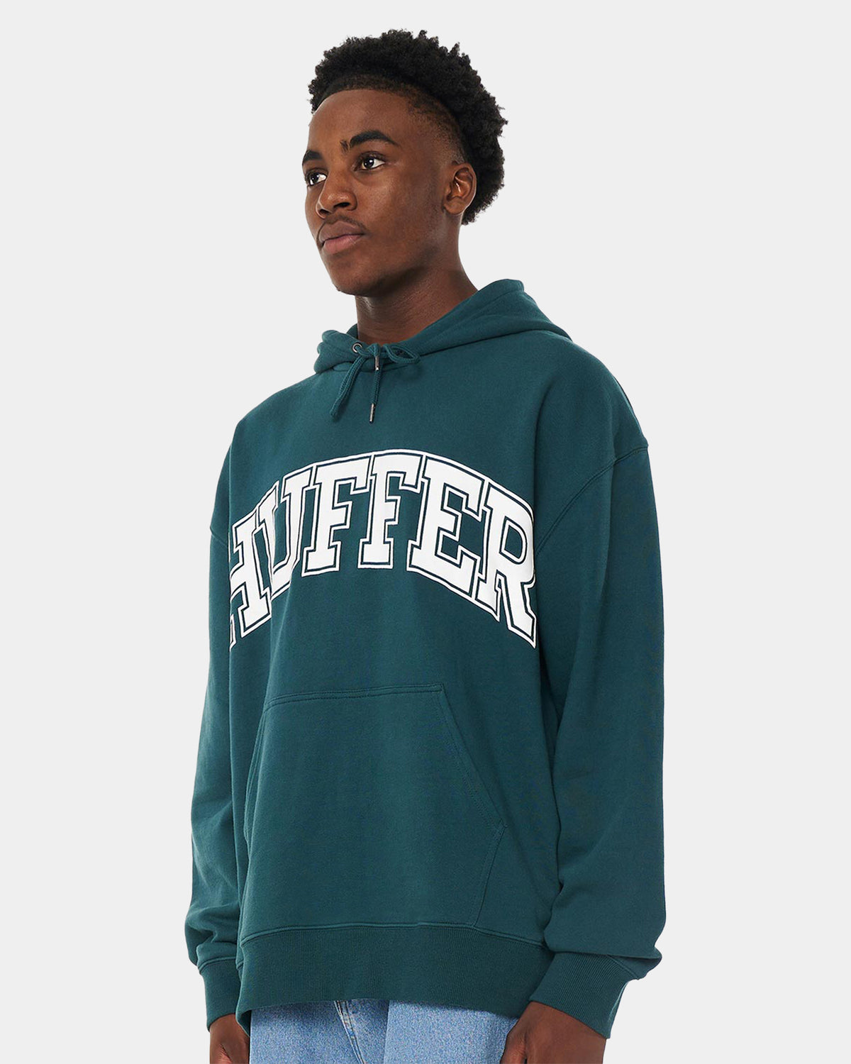 MENS BLOCK OUTLINED PULLOVER HOODIE