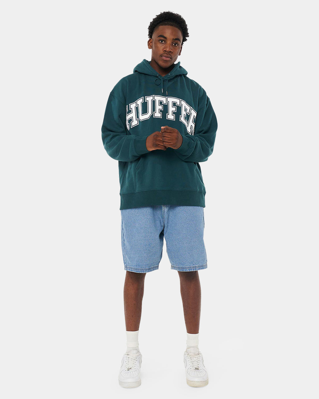 MENS BLOCK OUTLINED PULLOVER HOODIE