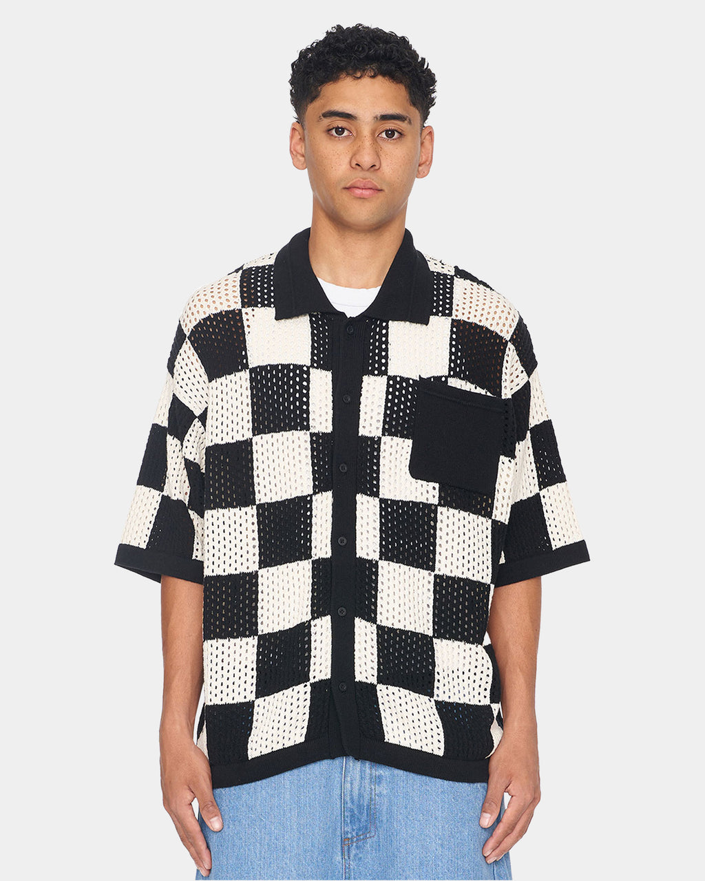 MENS GAUGE KNIT SHIRT