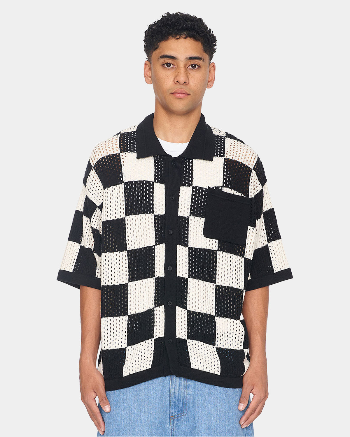 MENS GAUGE KNIT SHIRT