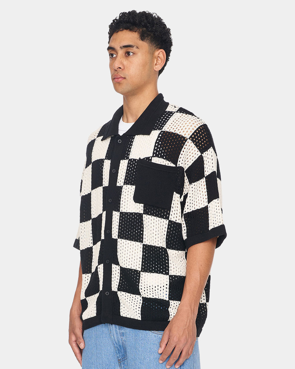 MENS GAUGE KNIT SHIRT