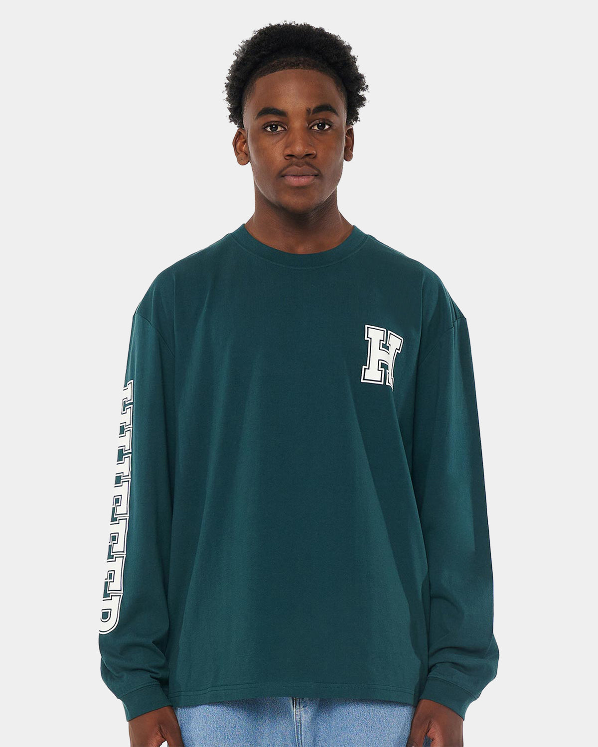 MENS LONG SLEEVE BLOCK T-SHIRT
